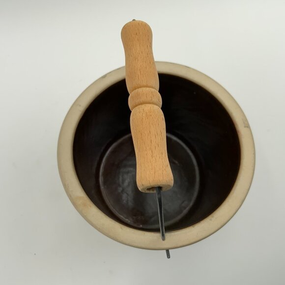 BBP Halloween Black Cat Salt Glaze Crock with Handle Beaumont Brothers Pottery - Picture 2 of 7